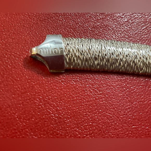 Milor Italy: 925 silver pure omega collar/chocker about 18’ inches flat necklace - Picture 4 of 5